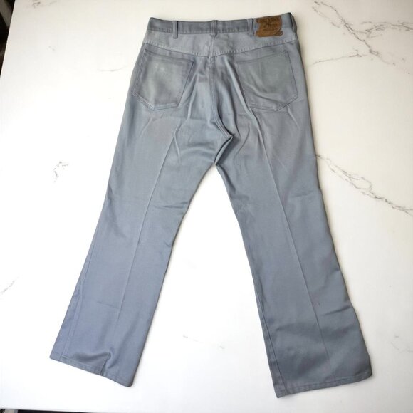 VTG Big Yank Jeans Light‎ Blue 34x28.5 High-Waisted Wide-Leg Denim 1970s USA - Picture 14 of 15